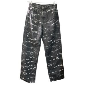 Nasty Gal bleach splatter high waisted wide leg jeans